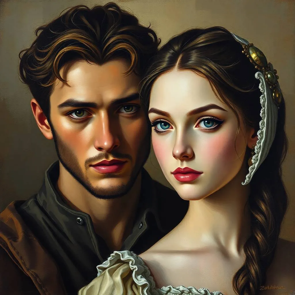 a 15th-18th century fantasy setting. Earth tones, muted browns and beiges